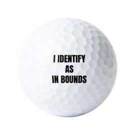 Moonlight4225 I Identify As in Bounds v2 Black 3-Pack Printed Golf Balls