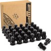 JiiinMiiin M14x1.5 32Pcs Black ONE-Piece Design OEM Lug Nuts Replace