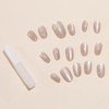 MOTIBACK Almond Press On Nails Short - 24PCS Oval False