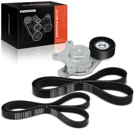 A-Premium Engine Serpentine Belt Drive Kit with Tensioner Compatible with Ford Edge 2011-2014 & Lincoln MKX 2012-2015, 3-PC Set