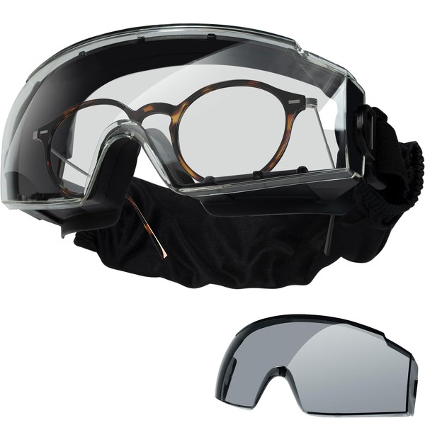 OneTigris Tactical Goggles Over Glasses, Anti Fog Tactical Eyeglasses, Safety