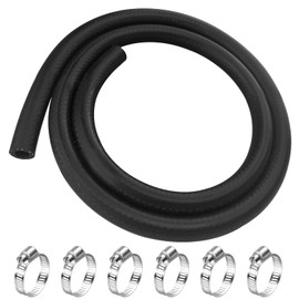 Diompirux 1 Metre Petrol Hose Kit, with 6 Pieces Stainless Steel 304 Hose Clamp, Petrol Hose, Fuel Hose, Diesel Hose, Flexible Multi-Purpose Fuel Line, for Small Engines, Moto, Car