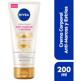 NIVEA Crema corporal Luminous630 anti- marcas y anti-estrías (200 ml) 48 horas de humectación profunda para una piel suave y radiante