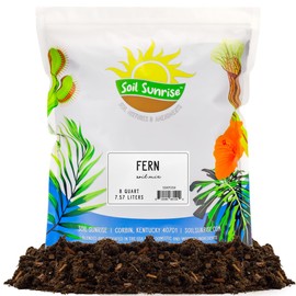 Fern Plant Potting Soil Mix (8 Quarts), Custom Hand Blended Mixture for Indoor/Outdoor Container Gardening