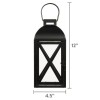 Unbranded Mainstays Decorative Black Metal Pillar Candleholder Lantern, 10", Small