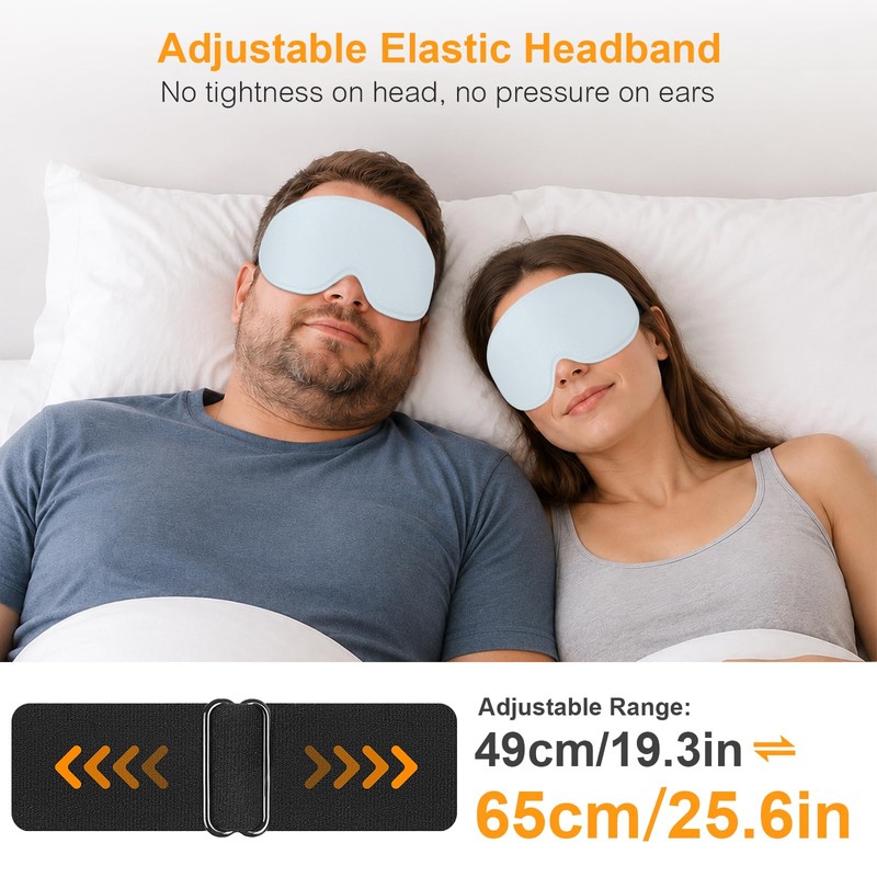Gritin Mascherina per Dormire 3D sul Fianco, Upgrated Maschera per