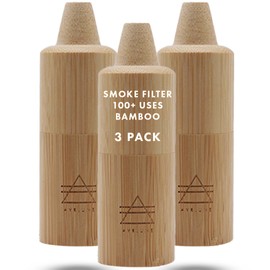 Ayrlume Personal Bamboo Smoke Air Filter Triple Pack - Odor and Smoke Eliminator - 100+ Uses Each