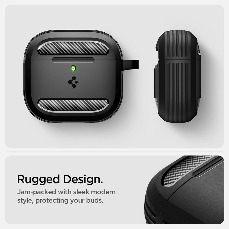 Spigen Rugged Armor Case Compatible with Airpods 4 (2024) -