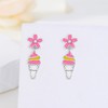Cupcake/Ice Cream/Bow tie/Love Knot 925 Sterling Silver Dessert Earrings Jewelry