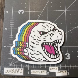Godzilla Adult Humor Sticker For Skateboard Guitar Phone Ect Mat113