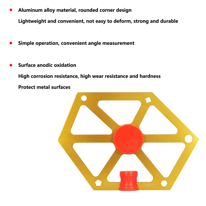 Woodworking Angle Ruler Hex Magnetic Aluminum Alloy Table Saw Adjustment