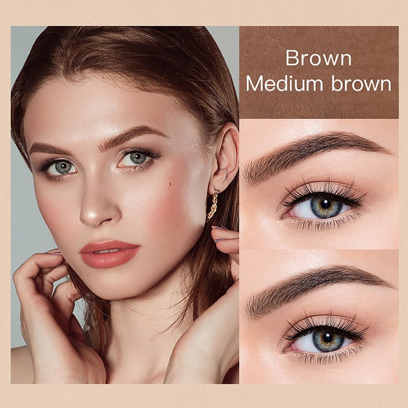 Holzsammlung Eyebrow Stamp Stencil, 2 Colours in 1 Eyebrow Powder
