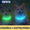 TOPOTO Light Up Dog Collars Adjustable & Rechargeable LED Dog