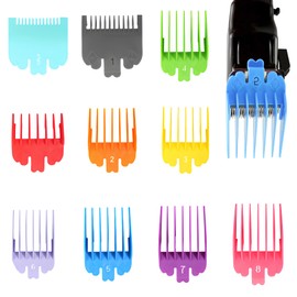 10 Pcs Clipper Guards,Multi-Color Plastic 16 Guard Cipper,Durable and Lightweight, Replacement Hair Clipper Limit Comb Multi-Size Guide Comb Suitable for Most Hair Clippers and Trimmers