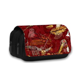 WKxinxuan Anime Pencil Case, Teenager, 3D Anime Pencil Case, Anime Pencil Case, School Anime Pencil Case, Double Zip Canvas Pencil Case for Children