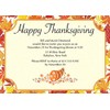 75 Custom Leaves Themed Thanksgiving Invitations with Envelopes