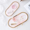 Adung Playground Gold Line Marble Tray Marble Oval, Marble Tray