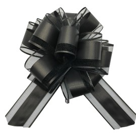 jefyghe 6 PCS Large Pull Bows 6 Inch Black Bows for Gift Wrapping Wedding Basket Decorated Birthday Party Christmas Gift Boxes Flower Decorations