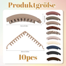 Banana Clip, Hair Clip, Pack of 10 Banana Clip Hair Women for Thick Thin Hair, Non-Slip Large Hair Clips for Everyday Hairstyles and Special Occasions