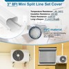 Cenipar 3" W 8Ft Mini Split Line Set Cover Weather-Resistant,