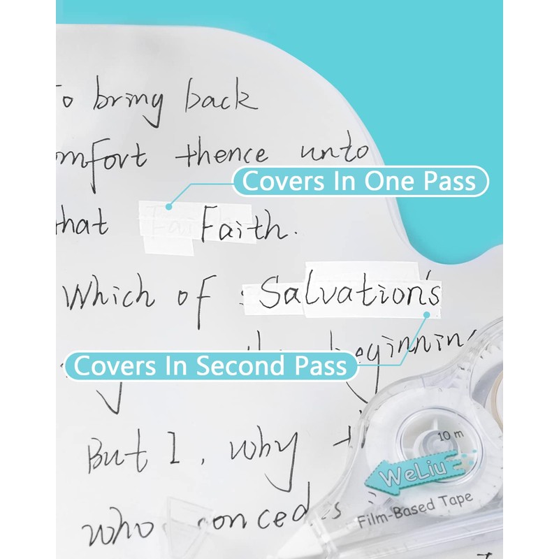 WeLiu Correction Tape,White,16 Count