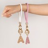 HAISWET Crystal Letter J Initial Key Chain Wristlet Bracelet Keychains