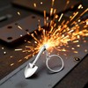 Mini Shovel Multitool Keychain, Wrench Spanner Tool, Novelty Repair Keyring