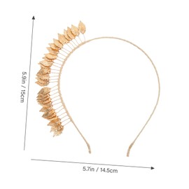 Healeved Headband for Women Decorative Bridal Hairband Comfortable Stylish Wedding Accessory with Classic Leaf Design for Brides