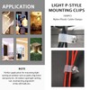 mankk 50PCS 1/2 Inch Rope Light Clips P-Style Mounting Clips