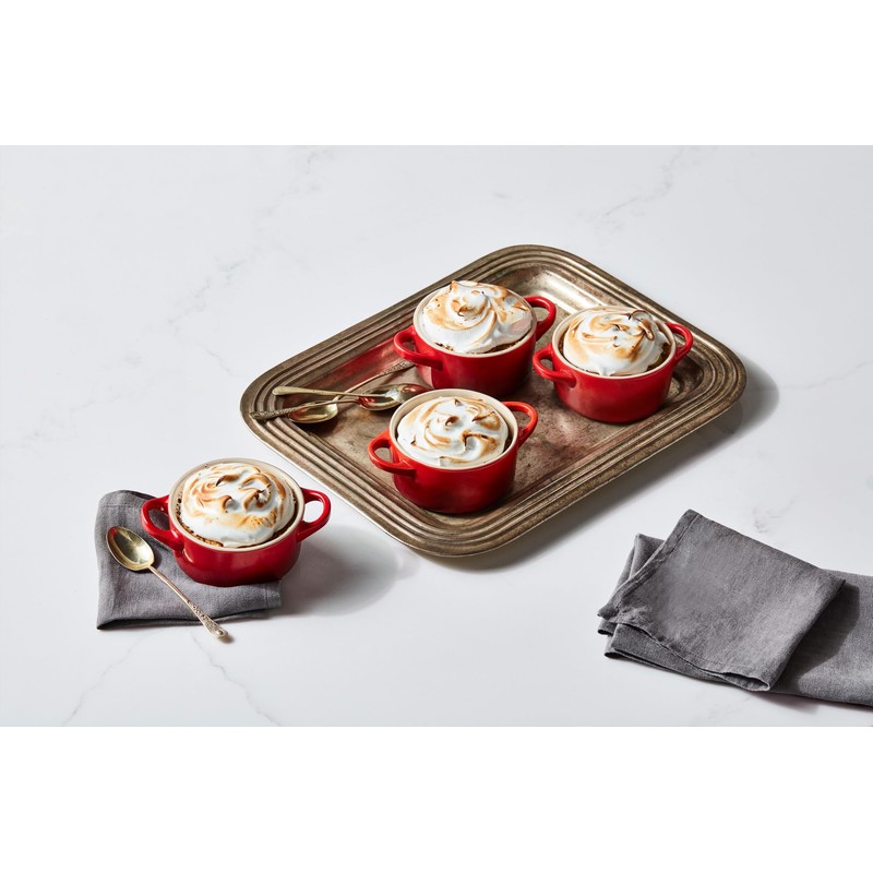Le Creuset Stoneware Mini Round Cocotte, 14 oz., Cerise