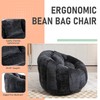 MOONMISS Bean Bag Sofa, Comfy Loveseat Sofa with 2 Pillows,