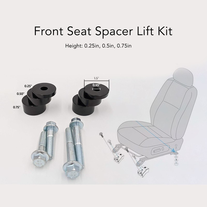 Front Seat Spacer Lift Kit Aluminium Alloy Rustproof Replacement for