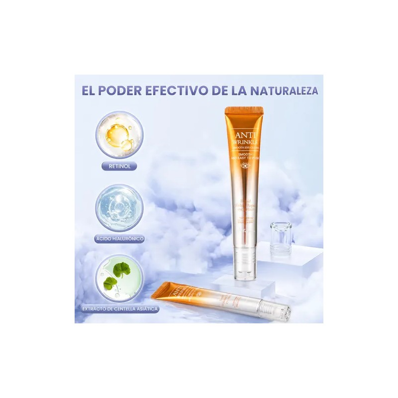 Crema Contorno De Ojos Con Retinol Antiarrugas Roll On 20g