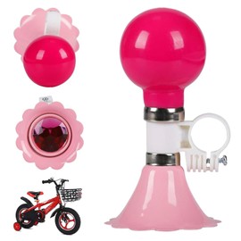Kids Bicycle Bell, Horn Bell Toy for Balance Scooter, Metal Rubber Sound Bike Handlebar Decorations for Boys Girls Toddlers Bicycle Accessory (Pink)