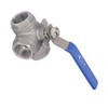 3 Way Ball Valve 1in 304 Stainless Steel Female T