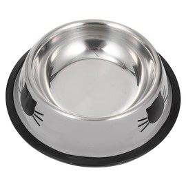 BESPORTBLE Slip Cat Dog Bowl Stainless Steel Kitten Puppy Feeding Dish Comfortable Eating Angle