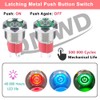 DMWD 19mm Heavy Duty Latching Metal Push Button Switch Waterproof