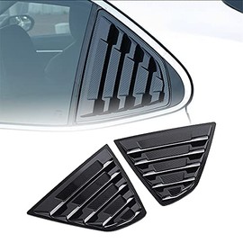 Boltry ABS Carbon Fiber Print Rear Side Window Louvers Air Vent Scoop Shades Cover Blinds Trim for Toyota Camry 2018 2019 2020 2021（Carbon Fiber）