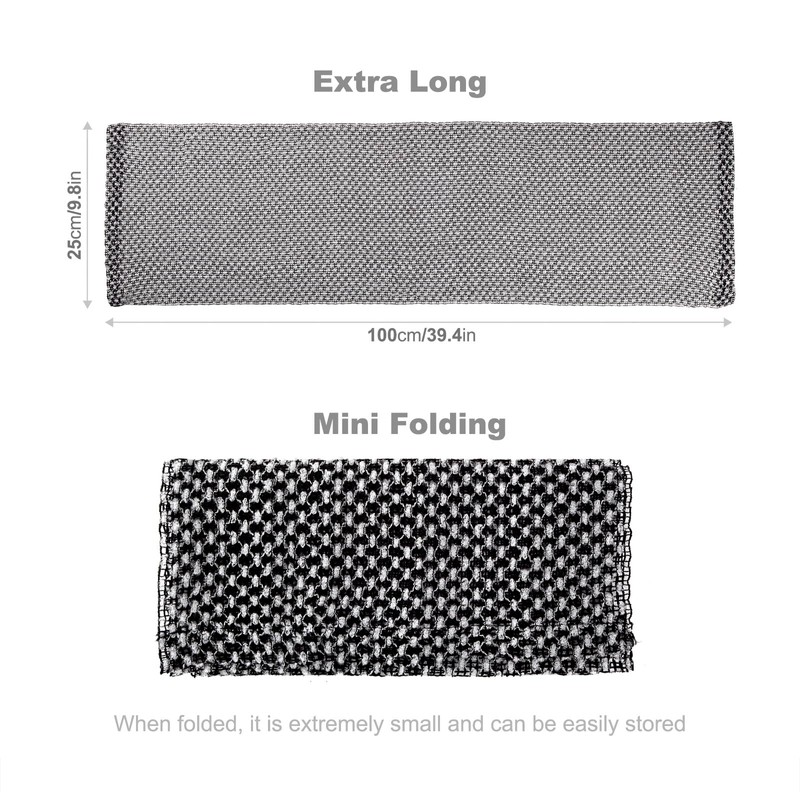 Blissal Exfoliating Antibacterial Shower Towel, Extra Long 100cm Dual-Sided Exfoliating