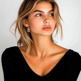 NOVICA Artisan Handmade Sterling Silver Dangle Earrings Cat Statement Thailand Animal Themed [1.3 in L x 0.7 in W] ' Filigree Kitten'