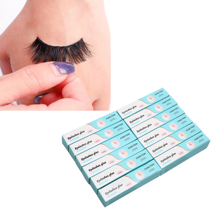 12PCS False Eyelash Glue Waterproof Fast Dry Lasting Maintenance Transparent