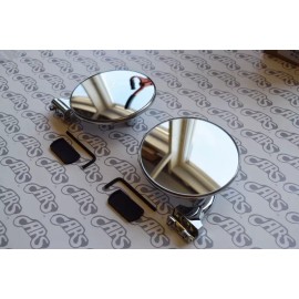 NORS Peep Mirrors Pair | 4'' | CONVEX w/ Hardware | Rat Rod & Hot Rod