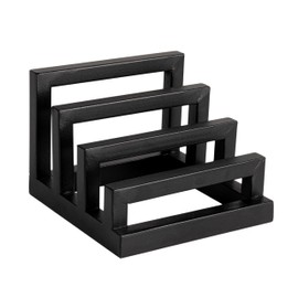 Bloomingville, Black Tri-Sectional Metal Plate Stand Organizer, Small