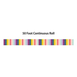 Teacher Created Resources Oh Happy Day Stripes Straight Rolled Border Trim - 50 ft - Decorate Bulletin Boards, Walls, Desks, Windows, Doors, Lockers, Schools, Classrooms, Homeschool & Offices