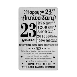 Richesele 23rd Wedding Anniversary Card - Happy 23 Years Together - Elegant Formal Greeting Card for Couples
