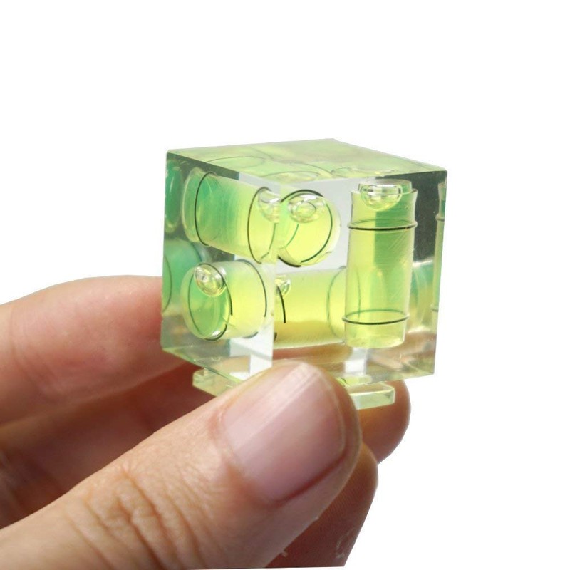 Dual-Axis Clear Bubble Level with Easy See Green Fluid