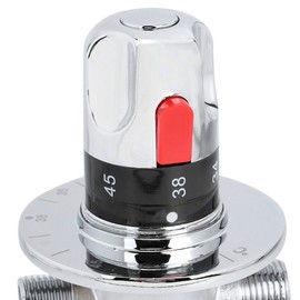 Brass Thermostatic Hot Cold Water Mixing Temperature Control Valve Sturdy Easy to Install 1pc Bath Valve