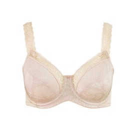 Wonderbra Womens Stretch-Lace Bra With Gel Straps, Blushcsmetic, 40DD US