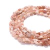 BEADIA Irregular Natural Sunstone Stone Loose Semi Gemstone Beads for