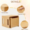 HOMMOW Montessori Table and Chair Set,Bamboo Wood Weaning Table and